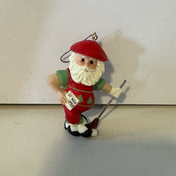 Fore! The Holidays! "St. Nick Open" Golfing Santa Ornament - Picture 2 of 5